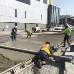 crew leveling concrete